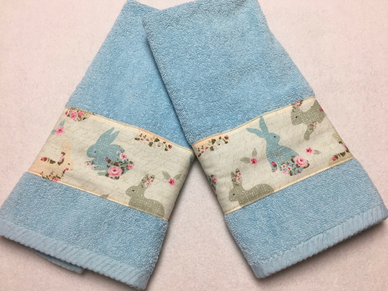 Lovely Bunnies Hand Towel Set Etsy