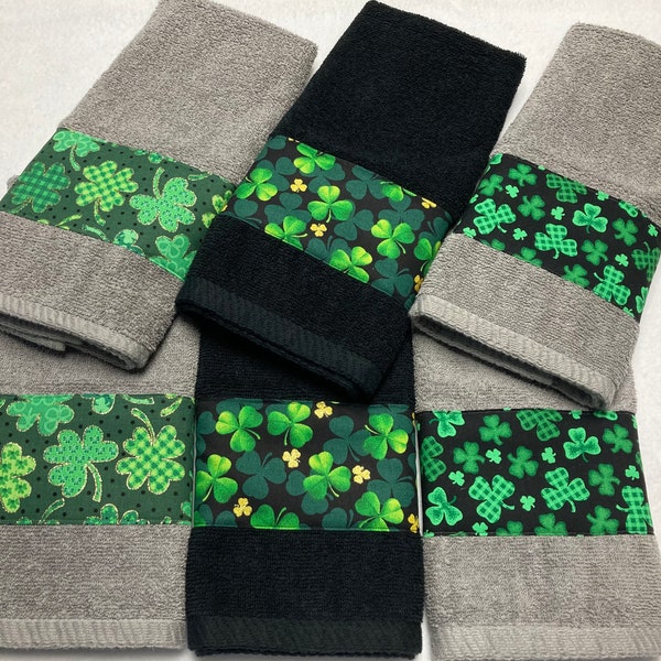 St. Patrick's Day Shamrock Hand Towel Sets