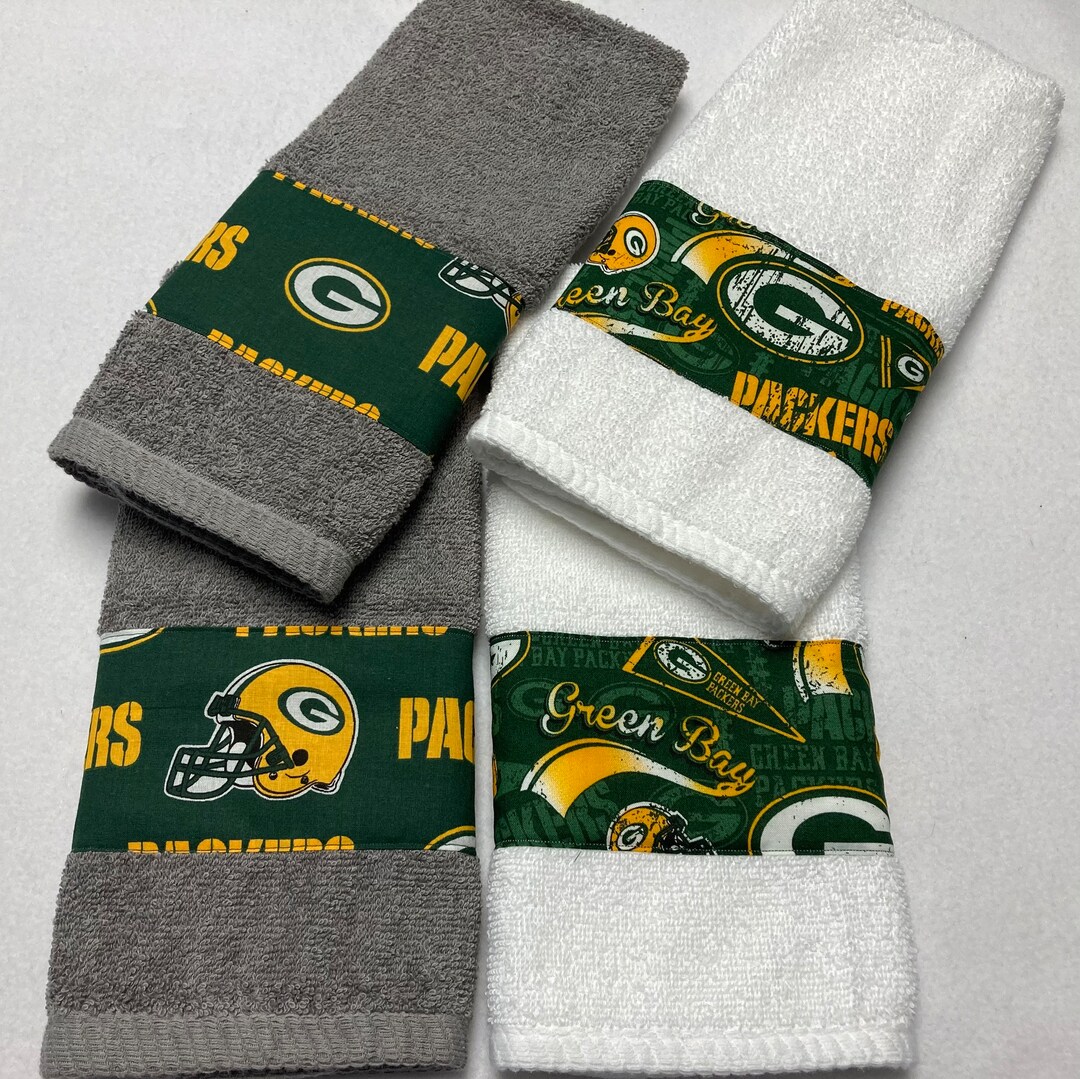 Green Bay Football Hand Towel Set/ Green Bay Bath Towel/ Combo Set Etsy