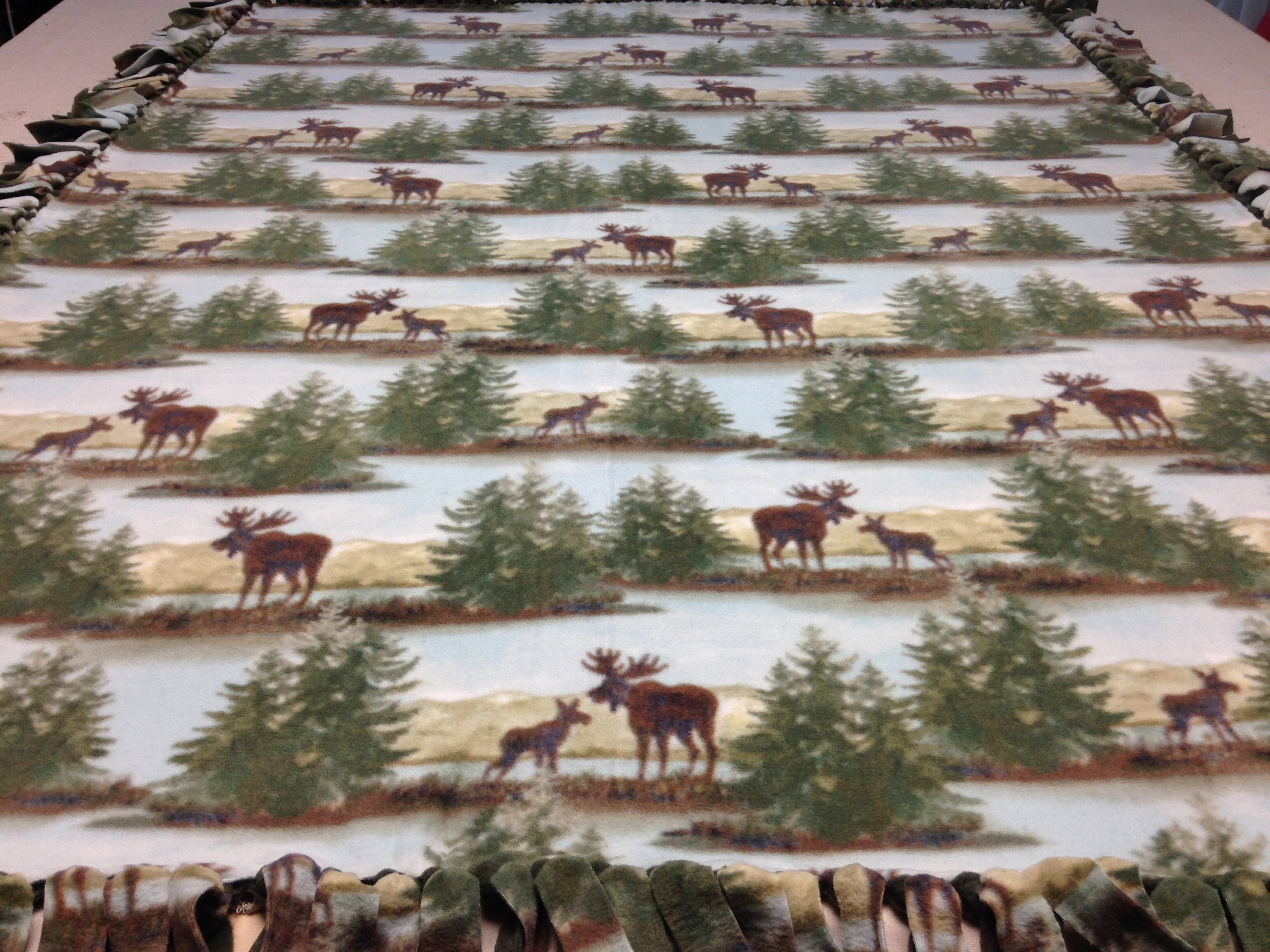 Moose Great Outdoors Fleece BlanketLarge Fleece BlanketNo Etsy