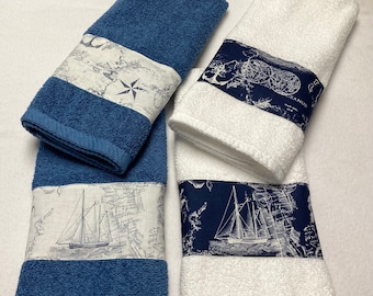 Nautical Map Towels