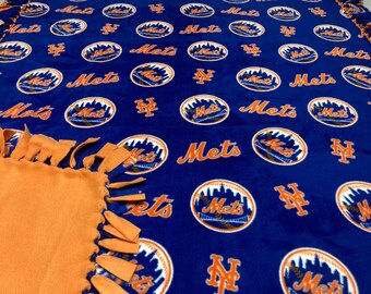 New York Baseball Fleece Blanket-No Sew Fleece Blanket-Large