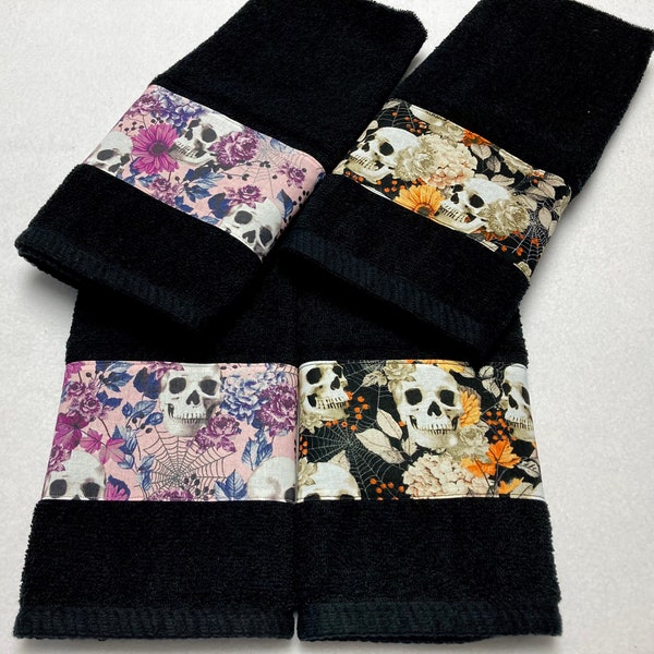 Skull Hand Towel Etsy