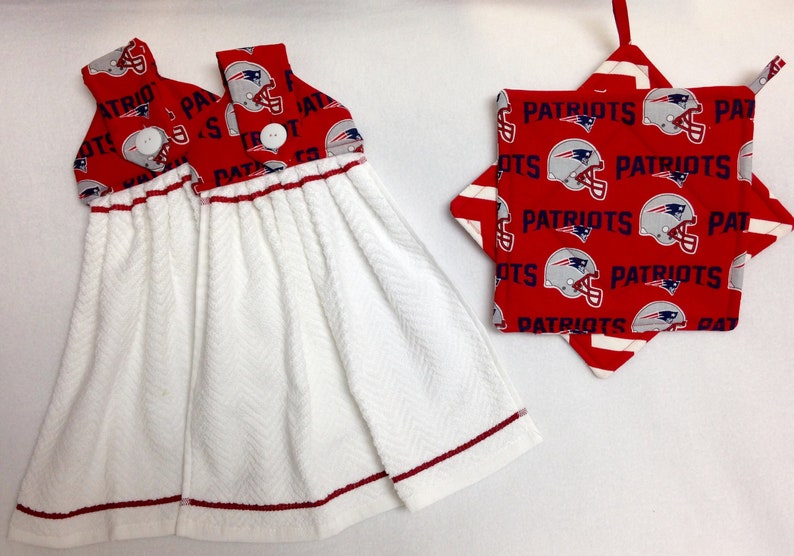 NFL New England Patriots Hanging Kitchen Towels/ Combo Etsy