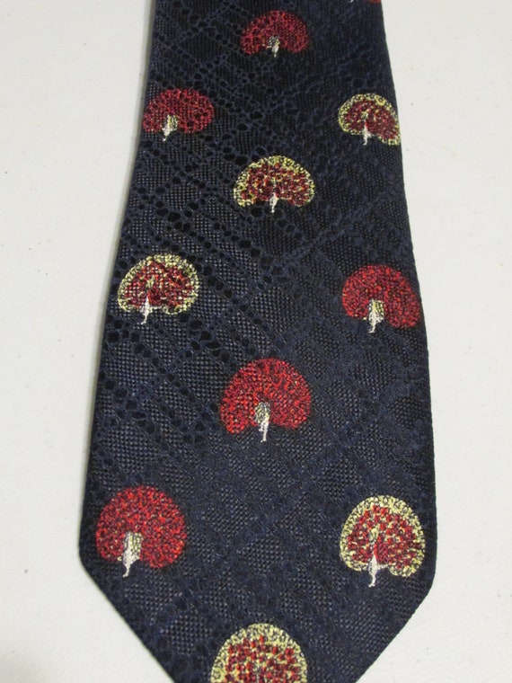 Vintage Men's Silk Neck Tie Pierre Cardin Trees B… - image 2