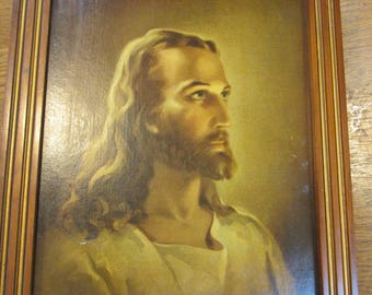 Catholic Last Rites Call Box Holy Eucharist Framed Jesus Kriebel &  Bates Lithograph