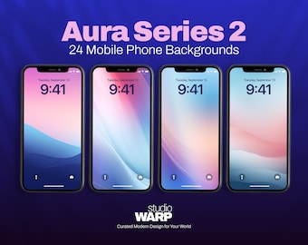 Aura Series 2: 24 Phone wallpapers, high resolution, iOS, Aesthetic Wallpaper, abstract, Digital Download, iPhone 15 pro, lock screen, aura