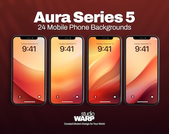 Aura Series 5: 24 Phone wallpapers, high resolution, iOS, Aesthetic Wallpaper, abstract, Digital Download, iPhone 15 pro, lock screen, aura