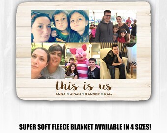 Custom Photo Blanket Personalized Photo Blanket Photo Collage Blanket Photo Memory Blanket Family Blanket Custom Wedding Gift This Is Us