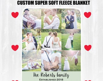 Custom Valentine's Day Blanket Personalized Valentine Photo Blanket Custom Valentine's Blanket Custom Valentine's Day Gift for Her Valentine