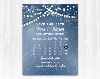 winter save the date etsy winter wedding save the date
