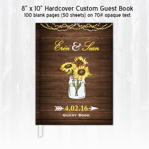 Sunflower Guest Book Etsy