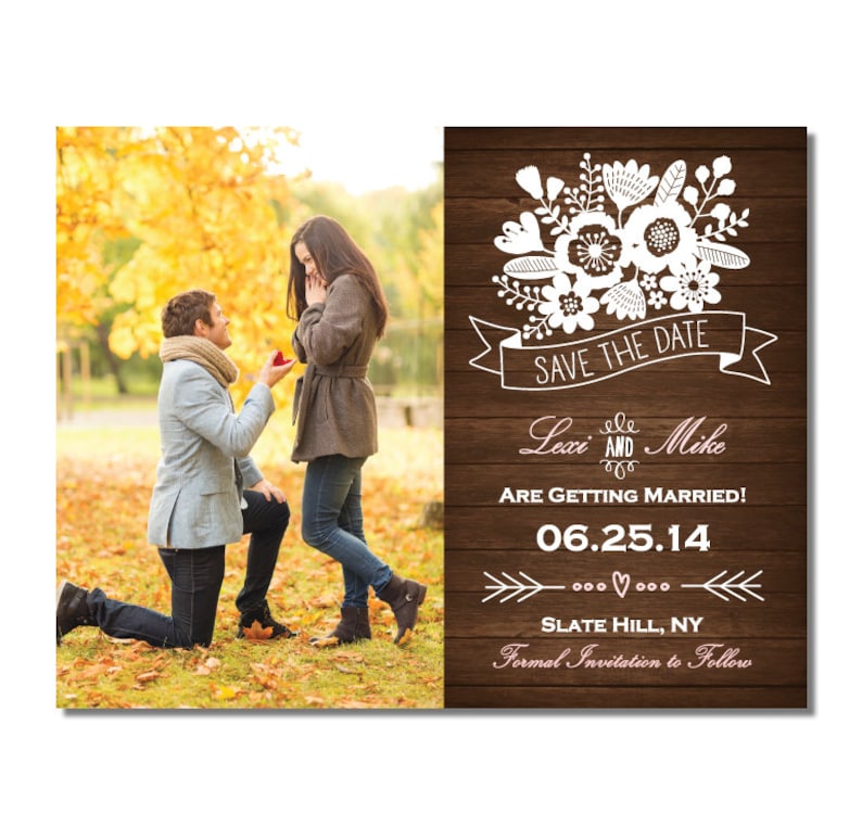 Photo Save The Date Flower Save The Date Country Save The Date Wood Save The Date Magnet or Card DIY PRINTABLE Digital File or Print extra
