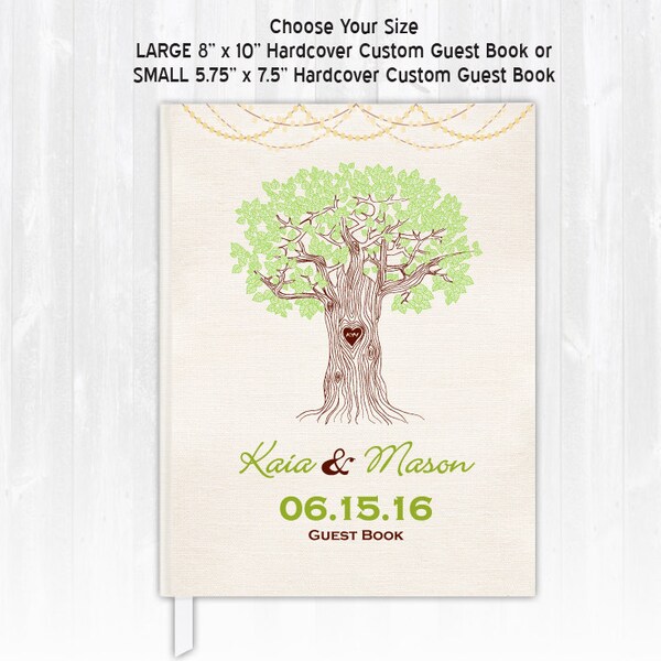 Tree Wedding Guest Book Custom Guest Book Personalized Burlap Guest Book Tree Guest Book Wedding Guestbook Rustic Guest Book Country