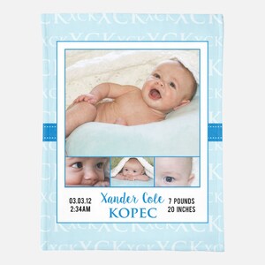 Photo Baby Blanket Custom Baby Blanket Custom Photo Baby Blanket Custom Baby Swaddle New Baby Photo Gift Custom Baby Gift Personalized Baby image 1