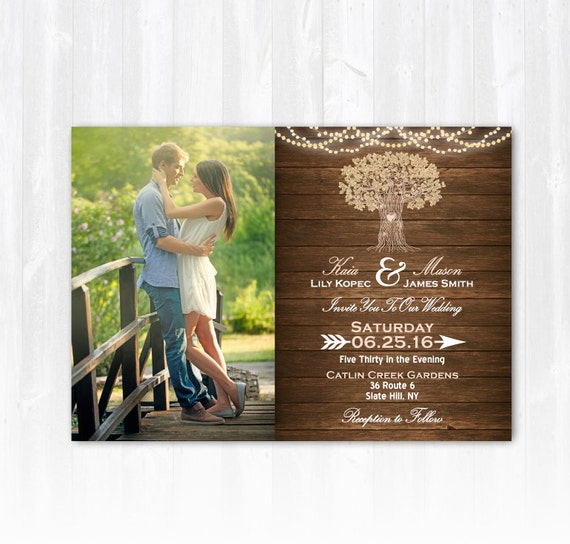 Tree Wedding Invitation DIY PRINTABLE Digital File or