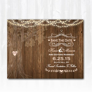 Tree Save The Date Rustic Save The Date Magnet Wood Save The Date Heart Save The Date Country Save The Date Wedding Save The Date