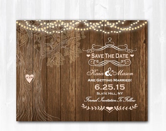 Tree Save The Date Rustic Save The Date Magnet Wood Save The Date Heart Save The Date Country Save The Date Wedding Save The Date