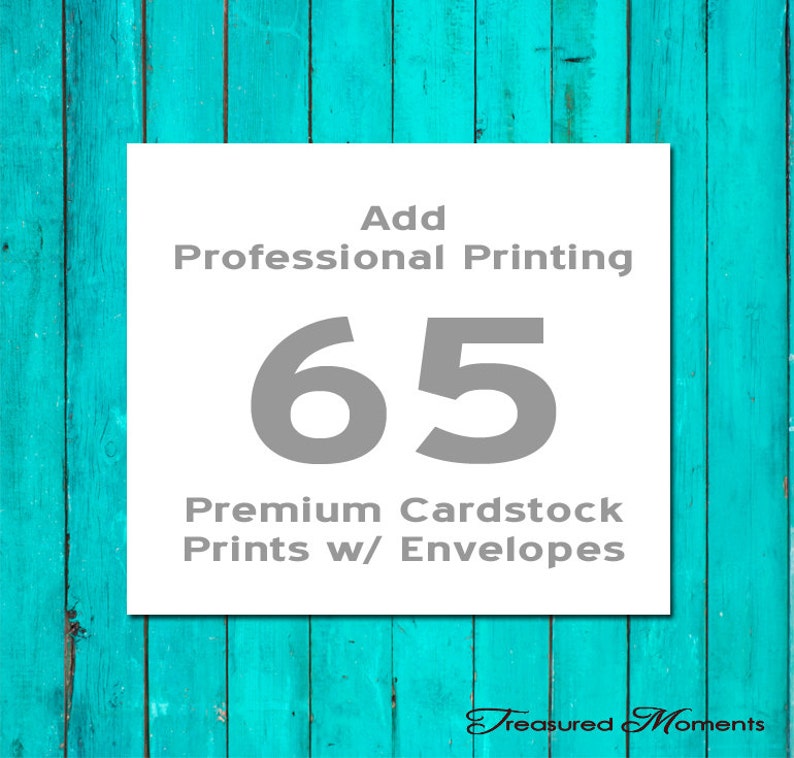 65 Professionally Printed Flat Cards Premium Cardstock with White Envelopes image 1
