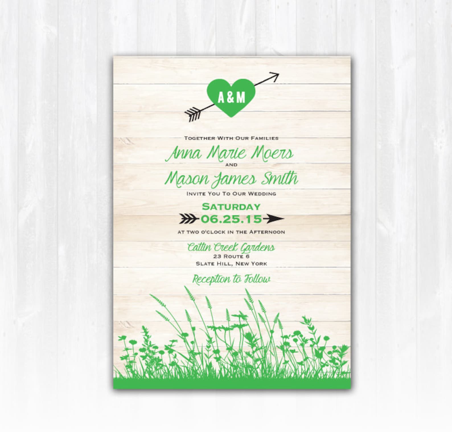 Country Wedding Invitation DIY PRINTABLE Digital File or Print - Etsy