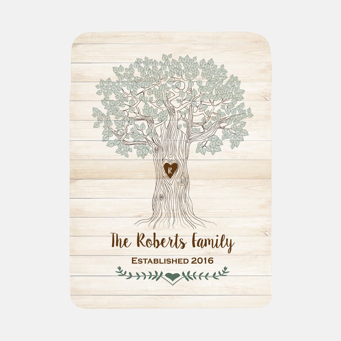 Custom Family Tree Blanket Custom Family Blanket Personalized Etsy