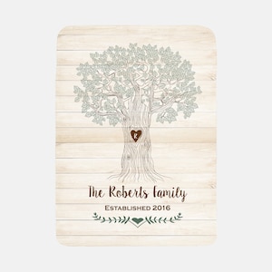 Custom Family Tree Blanket Custom Family Blanket Personalized Family Tree Custom Name Blanket Personalized Housewarming Gift Wedding Gift