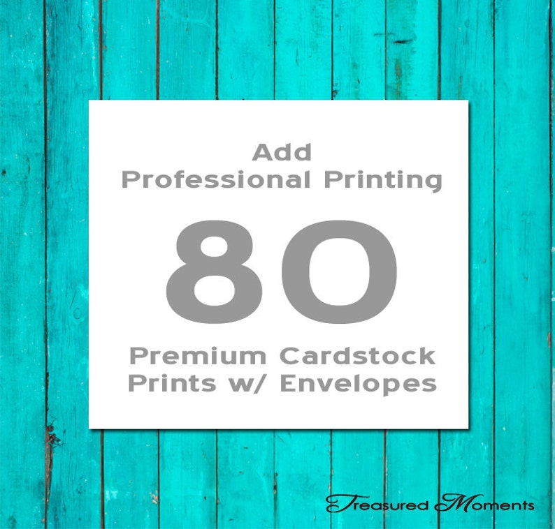 80 Professionally Printed Flat Cards Premium Cardstock with White Envelopes image 1