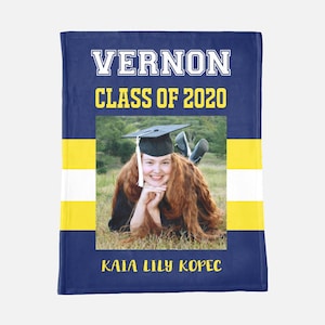 Graduation Blanket Custom Graduate Blanket Graduation Gift Graduation Fleece Throw Personalized Graduation Gift Custom School Blanket