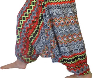 Aztec Harem Pants - Sarouel Femme - Hippie Festival Clothing