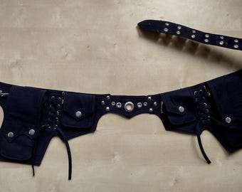 Festival Utility belt  , Anjuna Star Black Silver