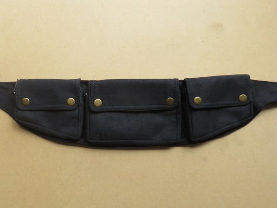 Festival Travel Money Belt , Hip Bag in Cotton Canvas , 4  display picture 2