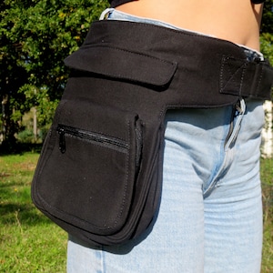 Sac banane , ceinture de voyage , ceinture porte-monnaie en toile de coton