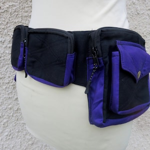 Cotton Canvas Travel Utility belt , Festival Pocket Belt - Jax Model