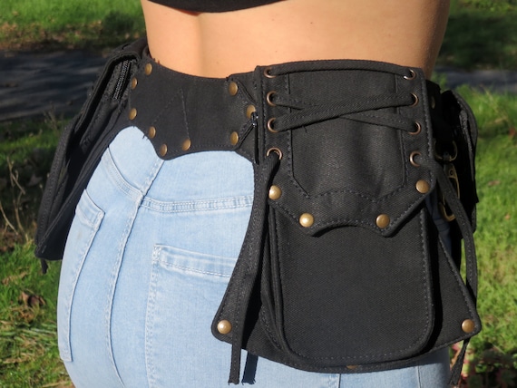 Leather Utility belt bag, Festival bag, Bum Bag