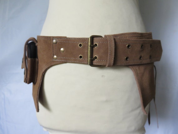 Festival Utility Belt Hippie PsyTrance Steampunk Style 3 Ring Pouch