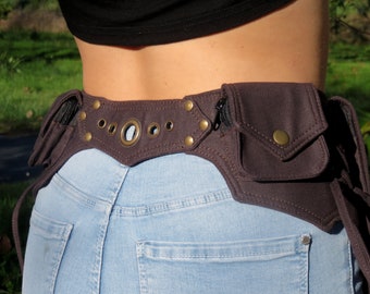 Ceinture Poche Sacoche - Anjuna Star Marron