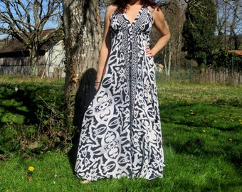 Robe Ethnique Soie Longue