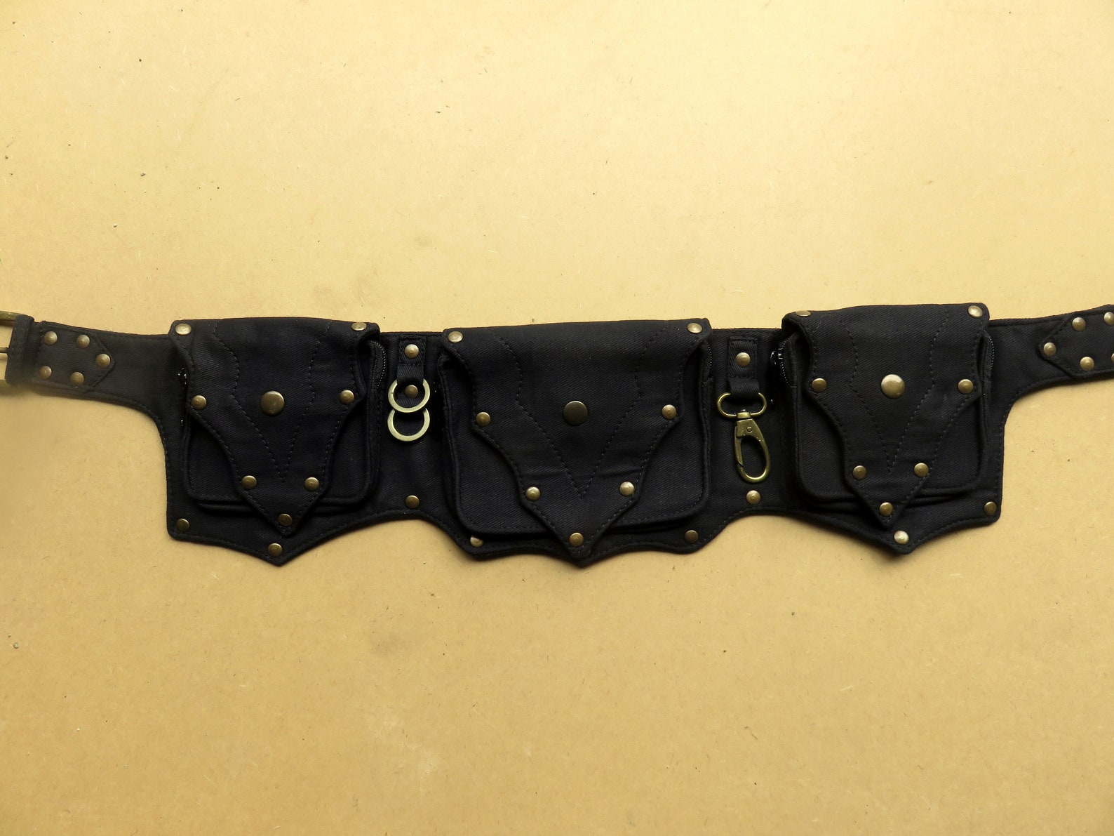 Utility Belt in Black Cotton Canvas Boomtown Model Etsy