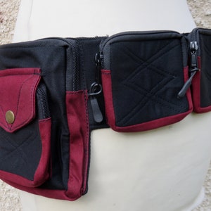 Cotton Canvas Travel Utility belt , Festival Pocket Belt - Jax Model