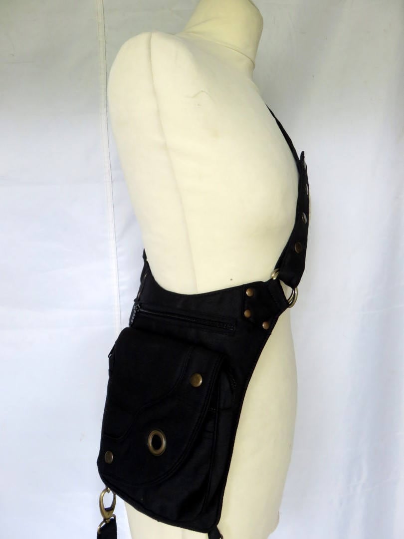 Hip Bag , Pocket Belt , Festival Utility Belt in Cotton Canvas , Circle ...