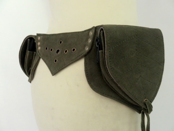Festival Utility Belt Hippie PsyTrance Steampunk Style 3 Ring Pouch