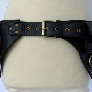 black leather utility belt
