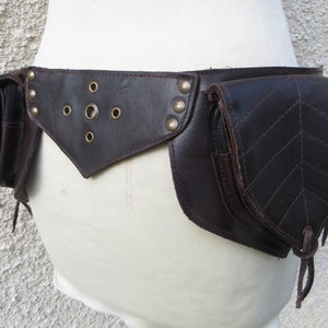 Gürteltasche Hüfttasche Leder Blatt