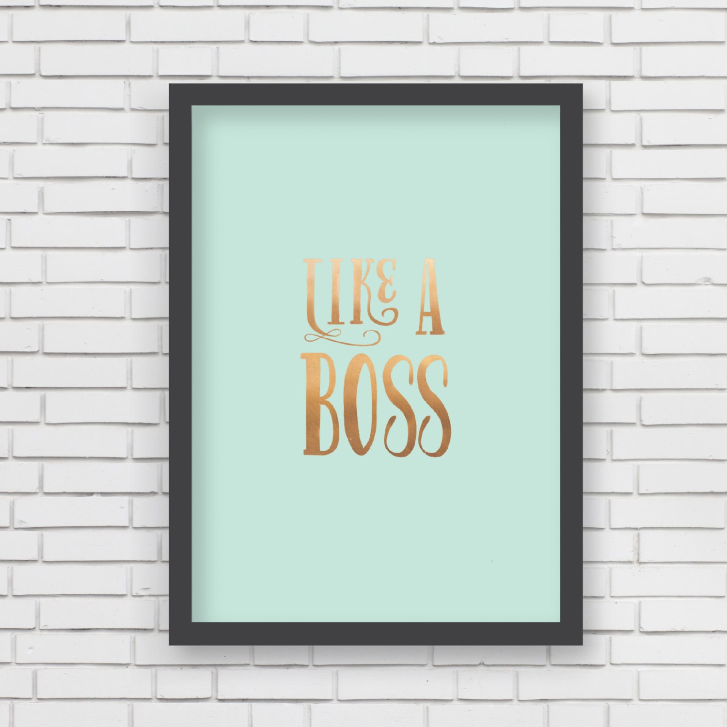 Metallic Gold Art Print Metallic Gold Like A Boss 5x7 or Etsy
