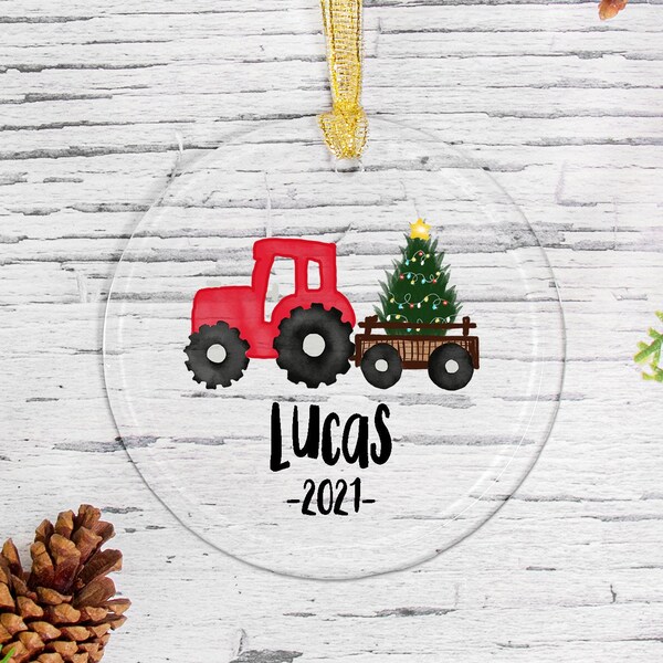 Tractor Pulling Ornament Etsy