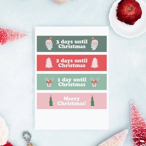 Christmas Countdown Paper Chain Garland • Advent Calendar for Kids • Printable DIY Christmas Decorations