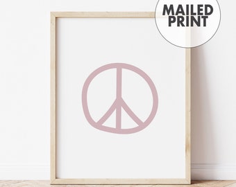 Peace Sign Art Print: Modern Kids Room Decor