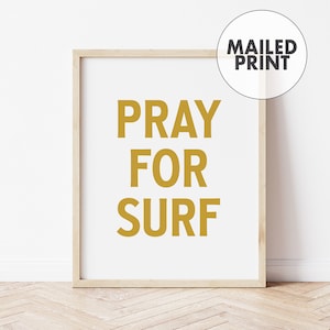Pray For Surf Print Kunstdruck Kinderzimmer Dekor