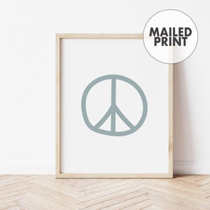 Peace Sign Wall Art • Peace Symbol Modern Nursery Art • Boys Bedroom Poster Print • Fun Toddler Bedroom Decor •