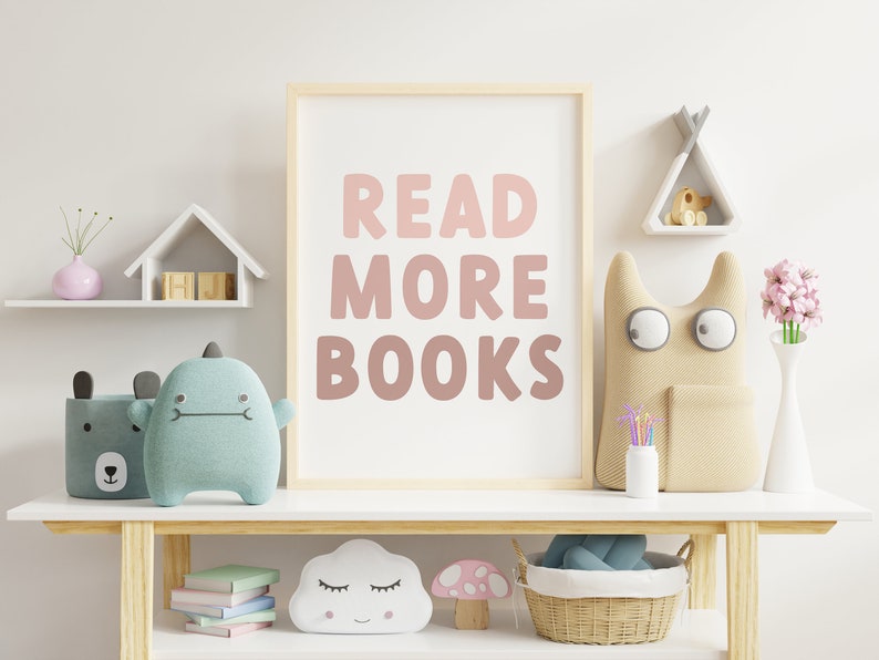Read More Books Wall Art for Children's Room or Nursery Etsy